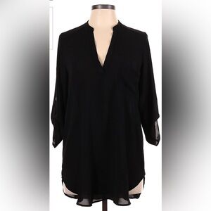 Black Vneck 3/4 Sleeve Blouse | Size L